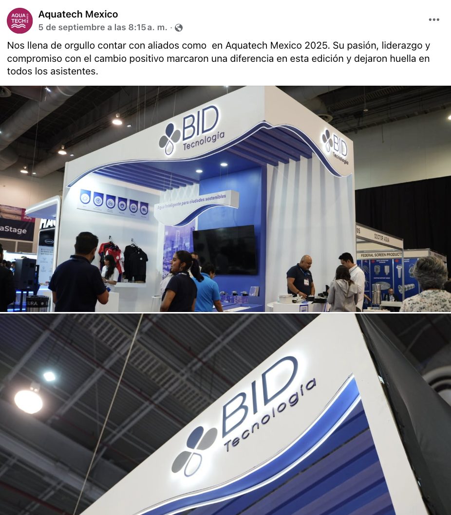 Aquatech informó de la asistencia de BID Tecnología.