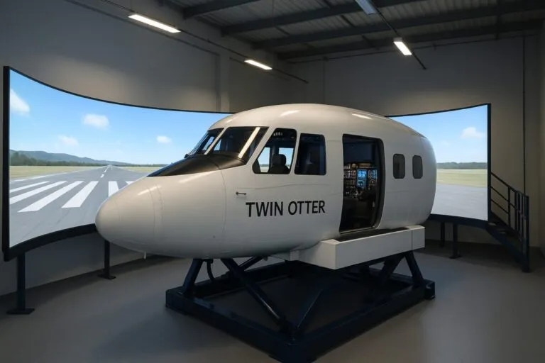 Simulador Twin Otter instalado en Perú para entrenamiento aéreo avanzado con tecnología de aviación única en la región