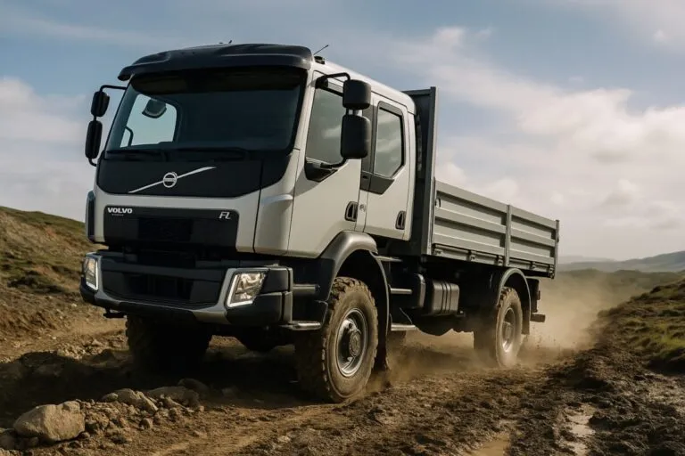 Volvo FL 4x4 en acción mostrando potencia y versatilidad