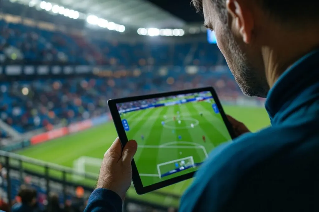 Representación visual de la transformación digital e inclusiva del deporte español con tecnología y atletas en acción