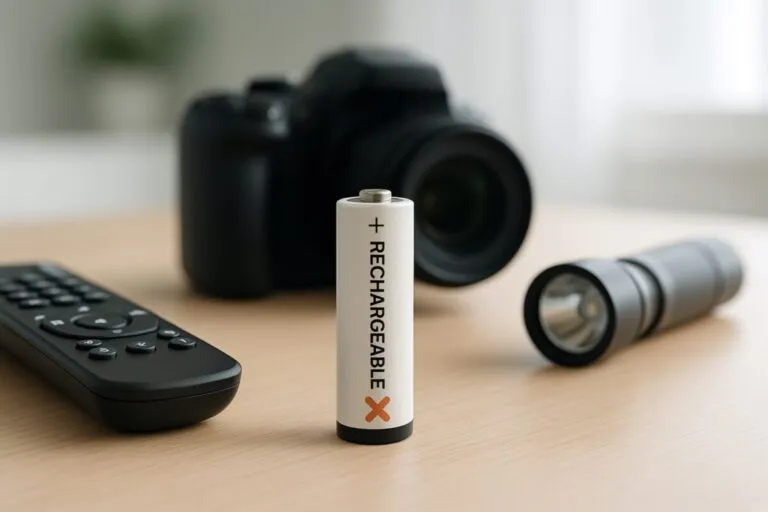 Batería recargable Xtorm de larga duración, utilizada en dispositivos del hogar con enfoque sostenible y diseño moderno