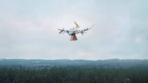 Drones de entrega en Finlandia mostrando logística ágil y tecnología avanzada