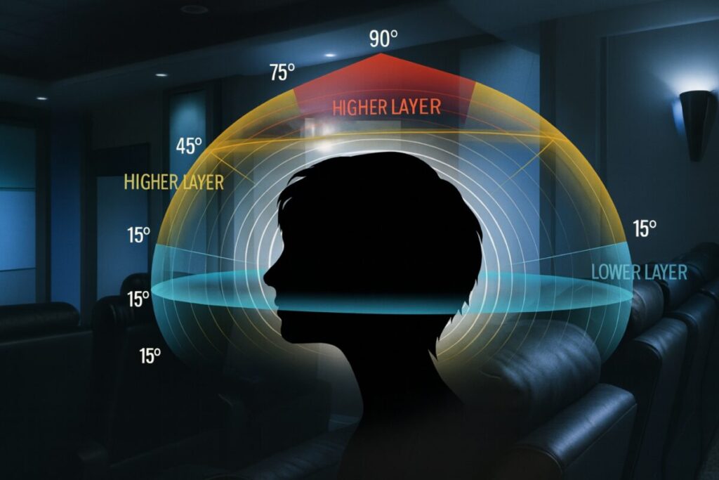 Equipo de jóvenes desarrolladores trabajando en un laboratorio sobre sonido inmersivo con tecnología avanzada en Barcelona