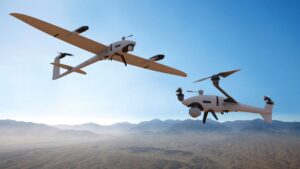 Dron avanzado de Quantum Systems operando en entorno europeo con tecnología de seguridad aérea