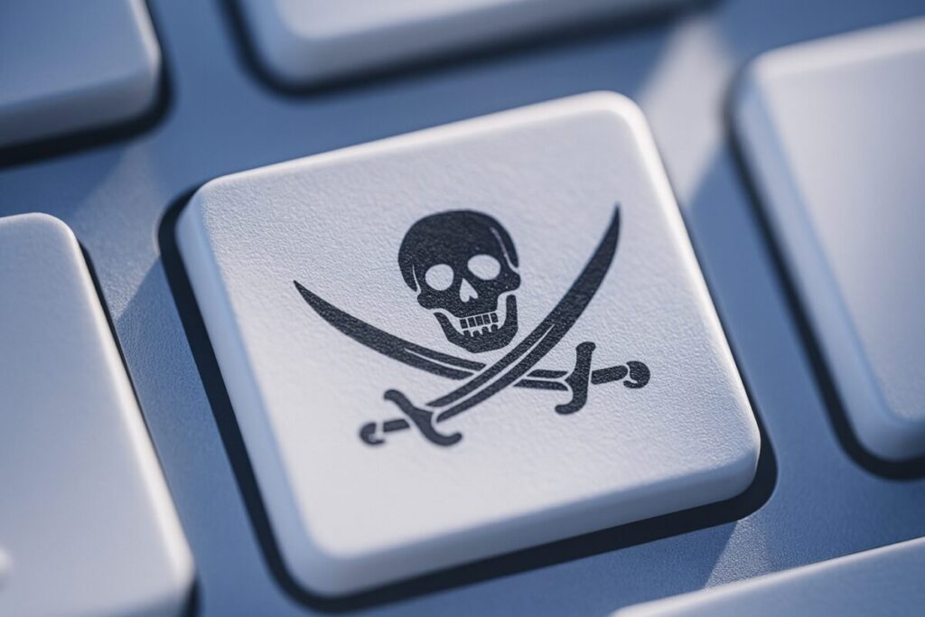 Ilustración de una tienda en línea mexicana afectada por piratería digital en ecommerce