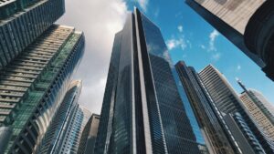 Ilustración tecnológica que muestra herramientas de Flex AI enfocadas en empresas medianas dentro del ecosistema financiero