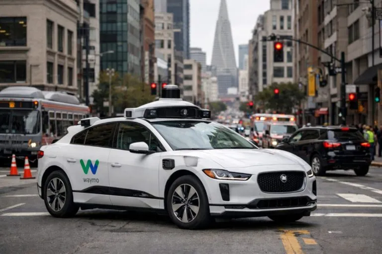 Vehículo autónomo de Waymo detenido durante apagón en San Francisco, movilidad autónoma en crisis