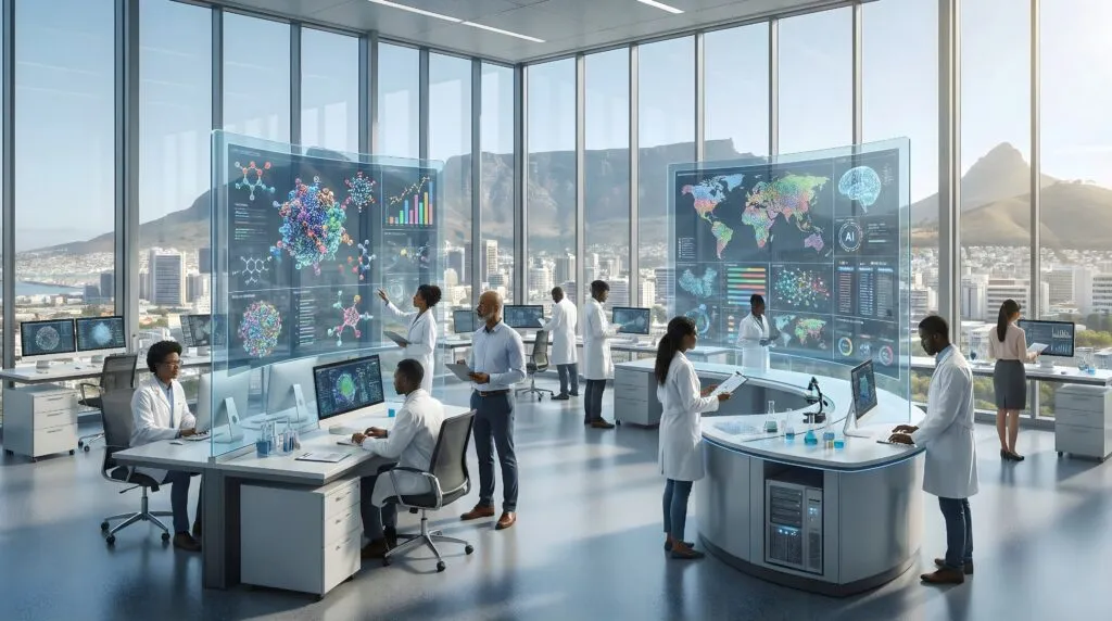Ecosistema de innovación en Sudáfrica con IA en I+D para acelerar innovación y atraer inversión en sectores estratégicos