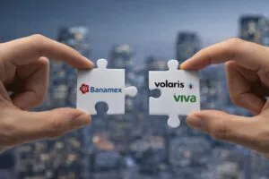 Gráfica financiera sobre fusiones y adquisiciones en México con referencia a 161 operaciones y 21,252 millones de dólares en 2025.