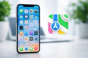 Apple Maps con anuncios en España mostrando negocios destacados en búsquedas geolocalizadas