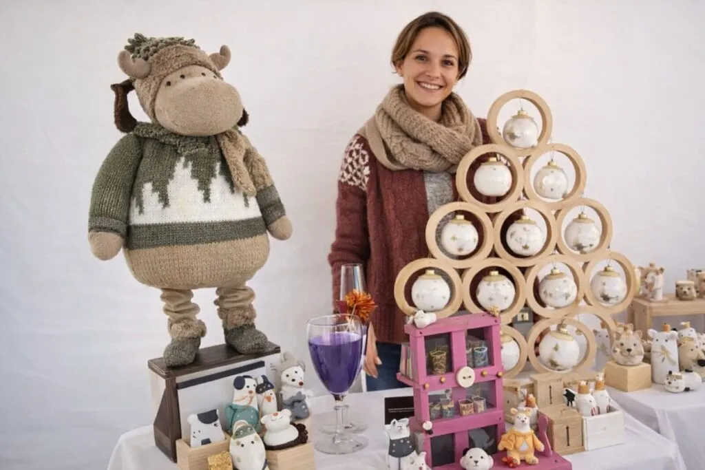 Ilustración sobre emprendimiento femenino impulsando la economía local en México mediante redes y capacitación empresarial.