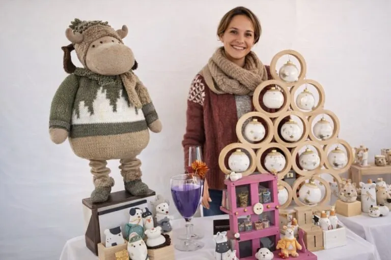 Ilustración sobre emprendimiento femenino impulsando la economía local en México mediante redes y capacitación empresarial.