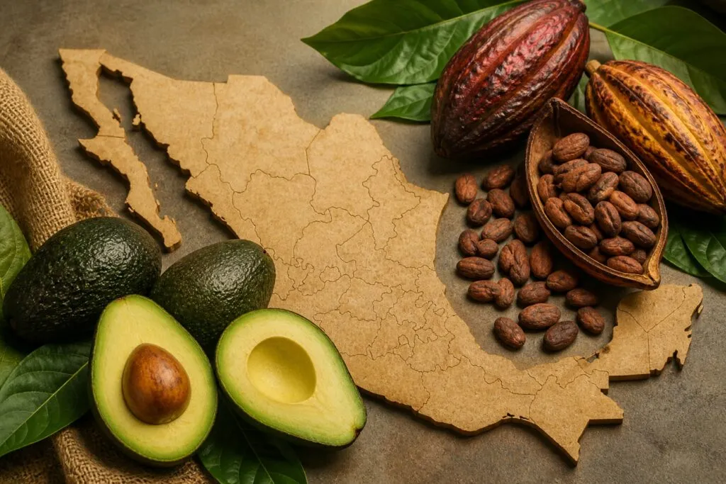 México protege aguacate de Michoacán y cacao de Tabasco con indicación geográfica para mercados globales
