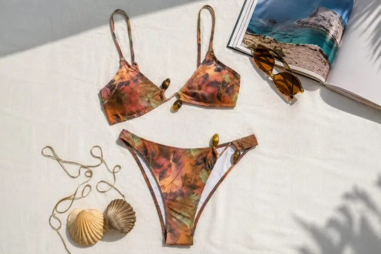 Bikinis nature prints con estampados naturales y flores para verano en México