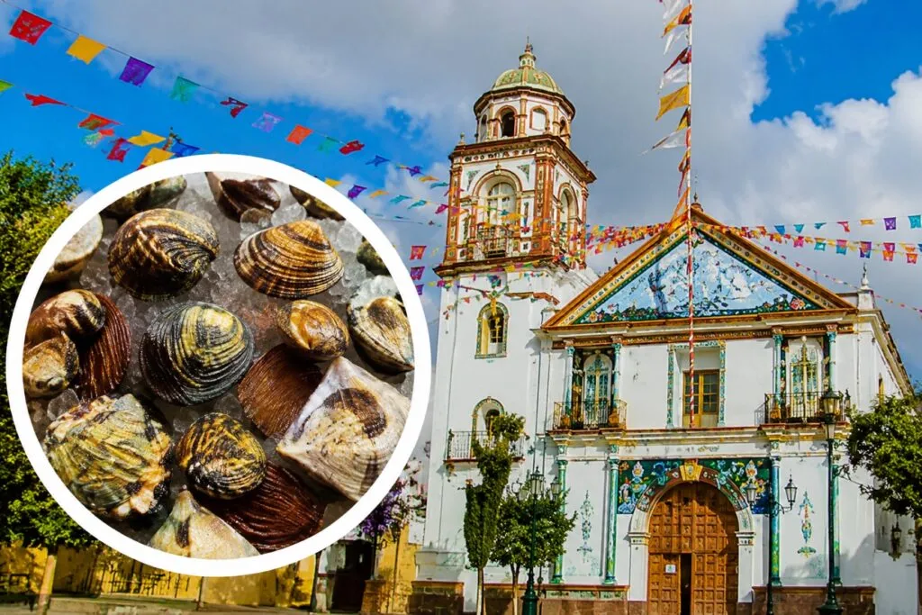 Mercado de pescados y mariscos cerca de CDMX con productos frescos y visitantes recorriendo sus pasillos