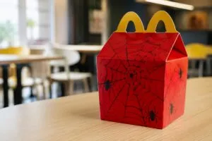 Cajita Feliz Spider-Man con 10 llaveros coleccionables disponible en McDonald's México