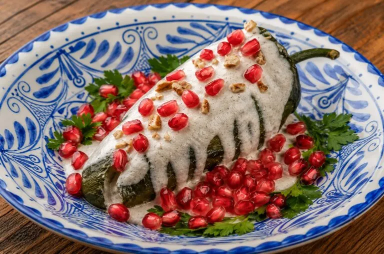 Chile poblano en mercado mexicano durante la temporada de chiles en nogada con aumento de precio.