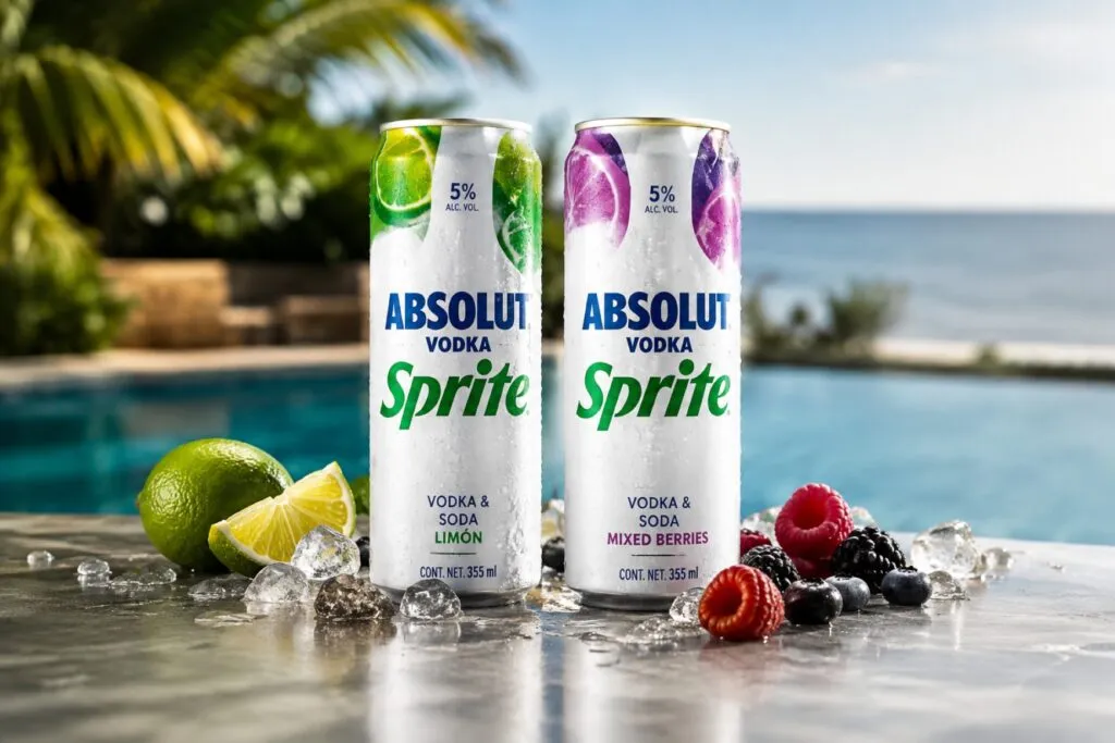 Absolut Sprite llega a México como bebida lista para tomar con dos sabores y 5 por ciento de alcohol