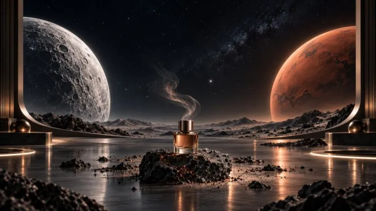 Perfume del espacio creado por Marina Barcenilla con química planetaria para acercar la ciencia al público.